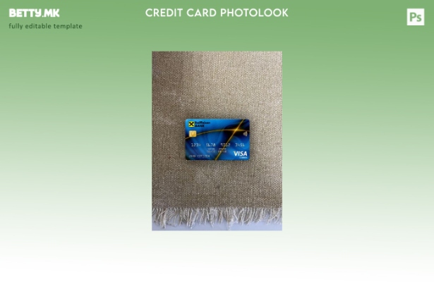 модерен стил Словачка Рајфајзен банка виза класична картичка photolook преден ша